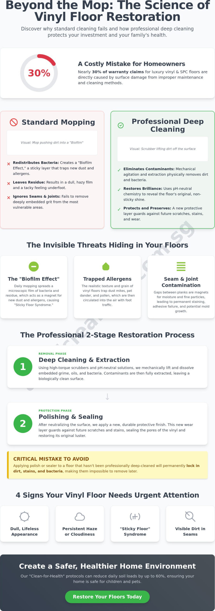 Vinyl Floor Deep Cleaning and Polishing: The Ultimate 2026 Hygiene and Restoration Guide
