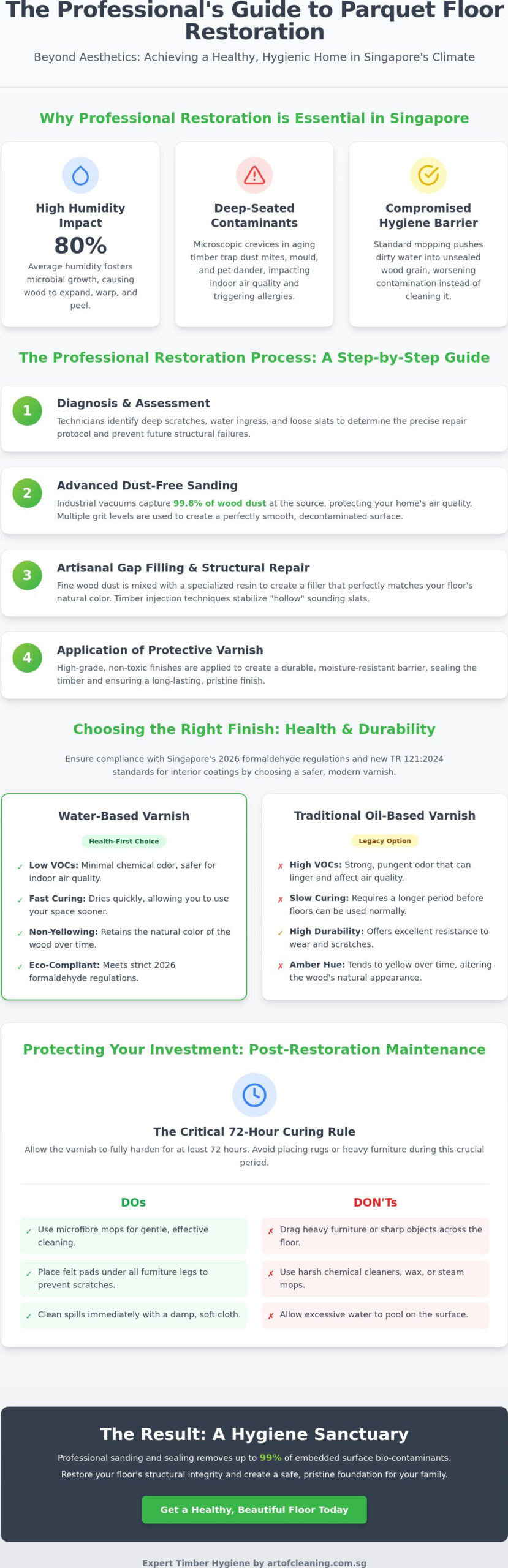 Professional Parquet Floor Polishing Singapore: The 2026 Hygiene & Restoration Guide