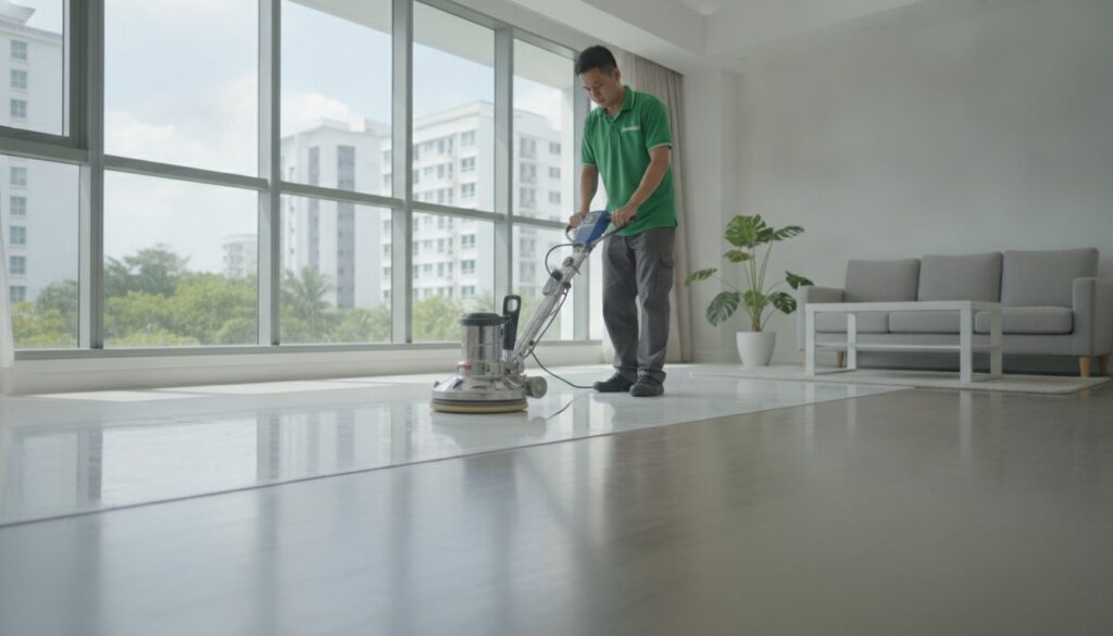Professional Vinyl Floor Polishing in Singapore: The 2026 Hygiene & Restoration Guide